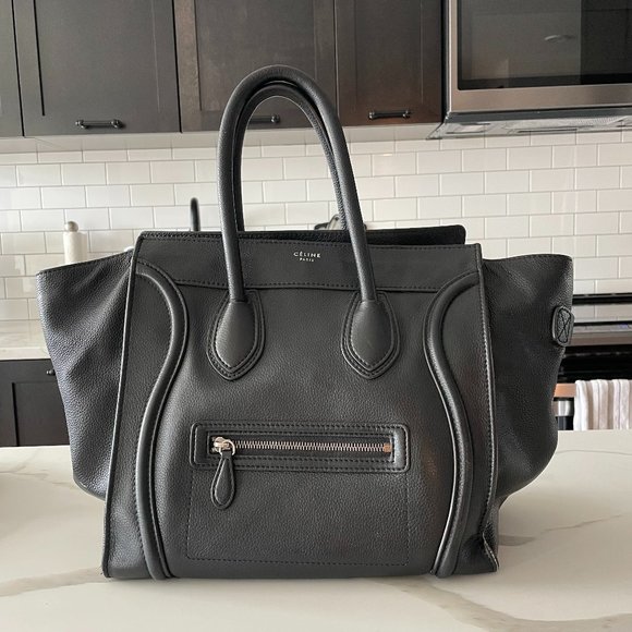 Celine Handbags - Celine Mini-Luggage Tote - Black